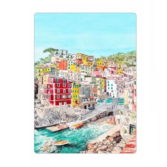 Cinque Terre Italy Art Souvenir Magnet - Picture 1 of 4